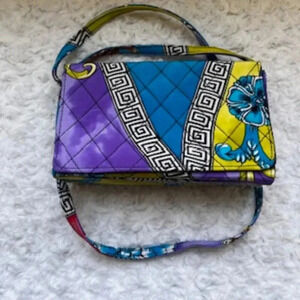 Dianne Gilman Geometric Triangle Crossbody Hand Bag Purse Colorful